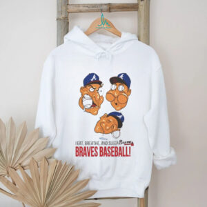 Los Angeles Dodgers caricature I eat breathe and sleep braves baseball shirt