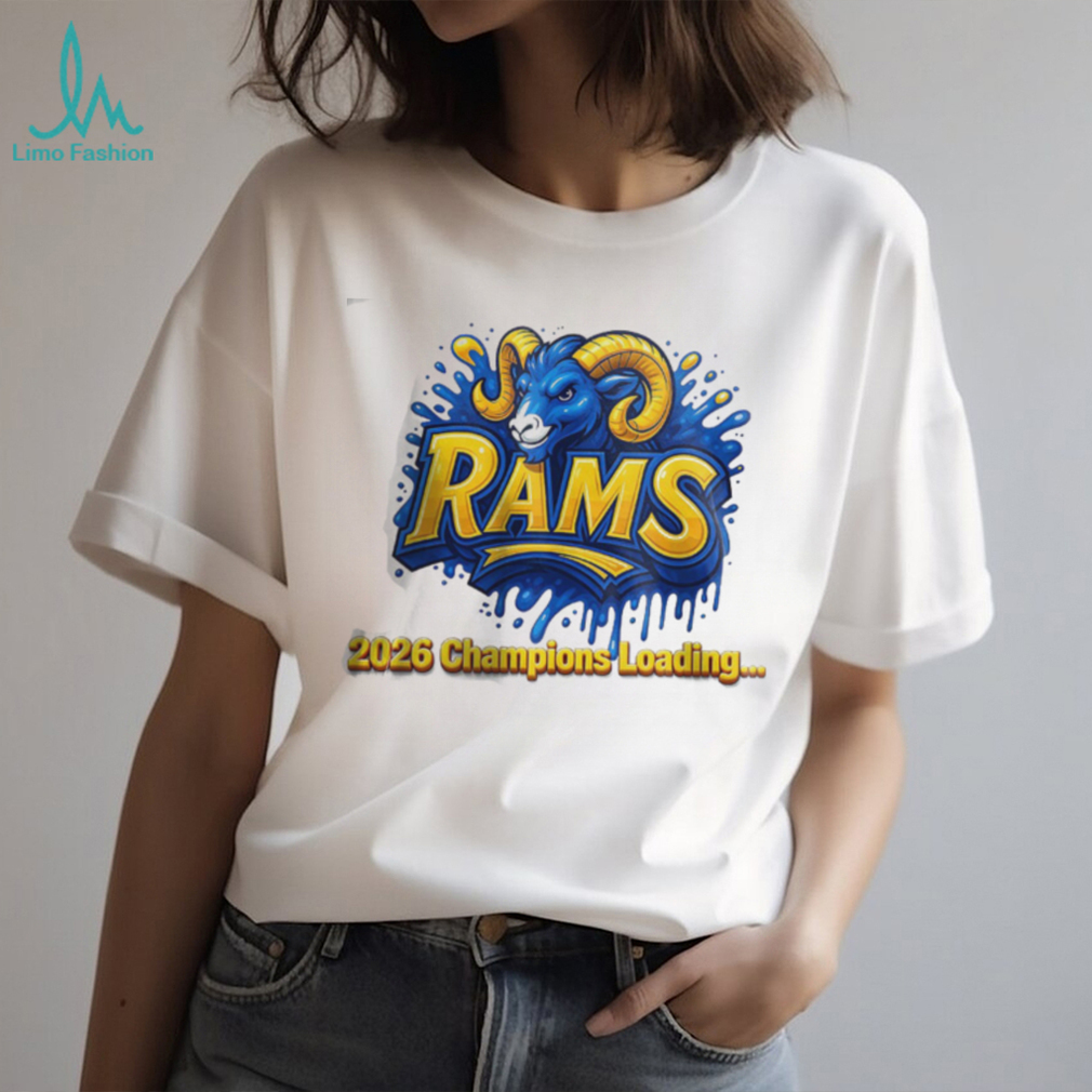 Los Angeles Rams 2026 Champions Loading Football Graphic Tee Los Angeles Rams 2026 Champions Loading Football Graphic Tee