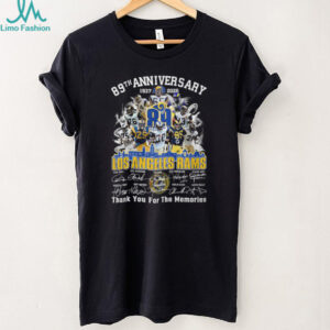 Los Angeles Rams 89th Anniversary 1937 2026 Thank You For The Memories T Shirt
