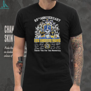Los Angeles Rams 89th Anniversary 1937 2026 Thank You For The Memories T Shirt