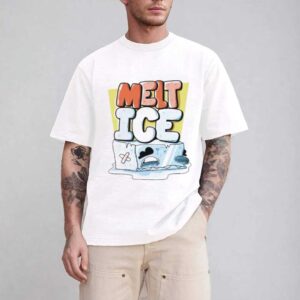 Melt Ice Cartoon Melting Ice Cube Graphic T Shirt