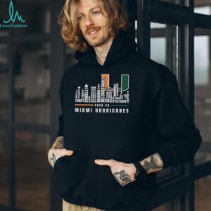 Miami Hurricanes 2025 26 Roster City Skyline Shirt