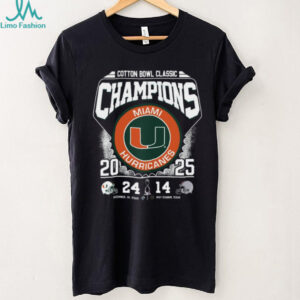 Miami Hurricanes 2025 Cotton Bowl Classic Champions T shirt