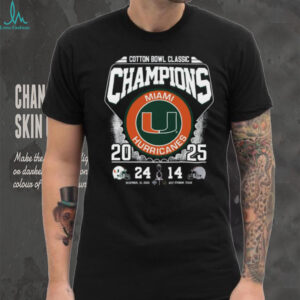 Miami Hurricanes 2025 Cotton Bowl Classic Champions T shirt
