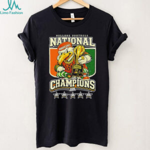 Miami Hurricanes 6 Time National Champions Legacy T Shirt