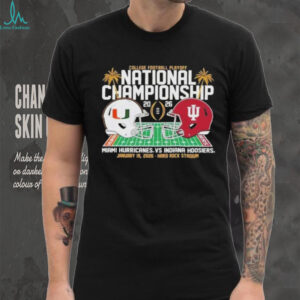 Miami Hurricanes Vs Indiana Hoosiers College Football Playoff 2026 National Championship Final Showdown Helmet Shirt Miami Hurricanes Vs Indiana Hoosiers College Football Playoff 2026 National Championship Final Showdown Helmet Shirt