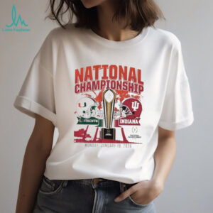 Miami Hurricanes Vs Indiana Hoosiers College Football Playoff 2026 National Championship Vintage Helmet T Shirt