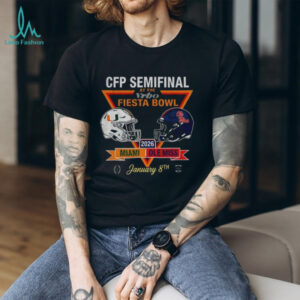 Miami Hurricanes vs Ole Miss Rebels Football CFP Semifinal at the Vrbo Fiesta Bowl 2026 shirt