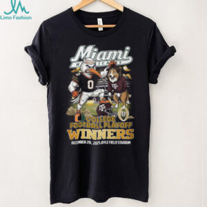 Miami Hurricanes vs Texas AM Aggies College Football Playoff Winners 2025 Mascot T Shirt Miami Hurricanes vs Texas AM Aggies College Football Playoff Winners 2025 Mascot T Shirt