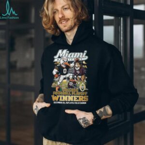 Miami Hurricanes vs Texas AM Aggies College Football Playoff Winners 2025 Mascot T Shirt