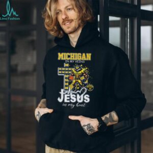 Michigan In My Veins Jesus In My Heart Wolverine Basketball T Shirt Michigan In My Veins Jesus In My Heart Wolverine Basketball T Shirt