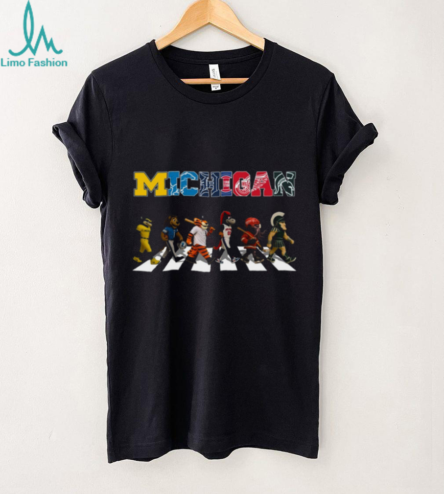 Michigan Sports Abbey Road Mascots T Shirt Michigan Sports Abbey Road Mascots T Shirt