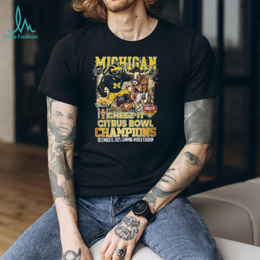 Michigan Wolverines 2025 Cheez It Citrus Bowl Champions Graphic T Shirt Michigan Wolverines 2025 Cheez It Citrus Bowl Champions Graphic T Shirt