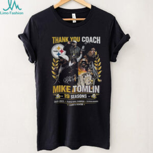 Mike Tomlin Pittsburgh Steelers NFL Thank you coach 19 seasons signature shirt