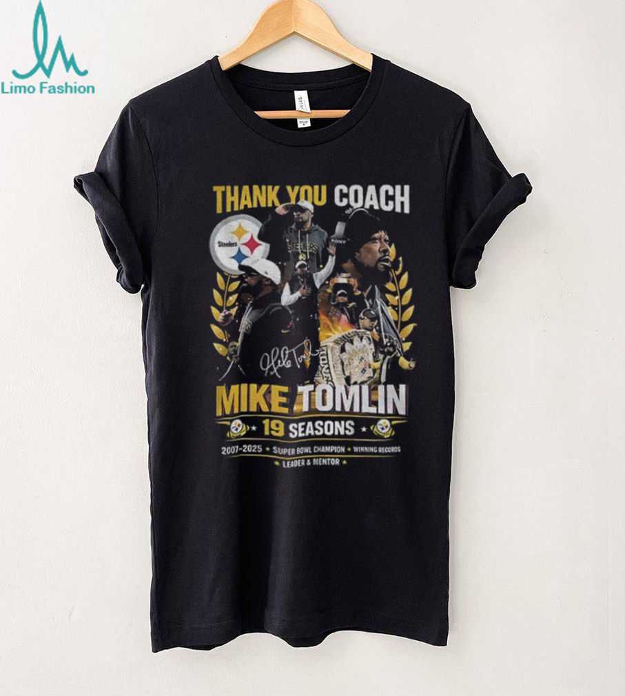 Mike Tomlin Pittsburgh Steelers NFL Thank you coach 19 seasons signature shirt Mike Tomlin Pittsburgh Steelers NFL Thank you coach 19 seasons signature shirt