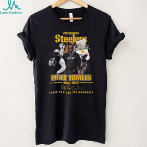 Mike Tomlin Pittsburgh Steelers Thank You For The Memories Tribute Shirt
