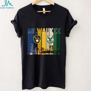 Milwaukee Sports Teams Skyline Mashup T Shirt