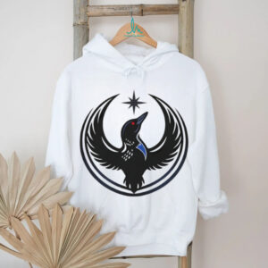 Minimalist Loon Bird Celestial Star Circle Graphic Art T Shirt