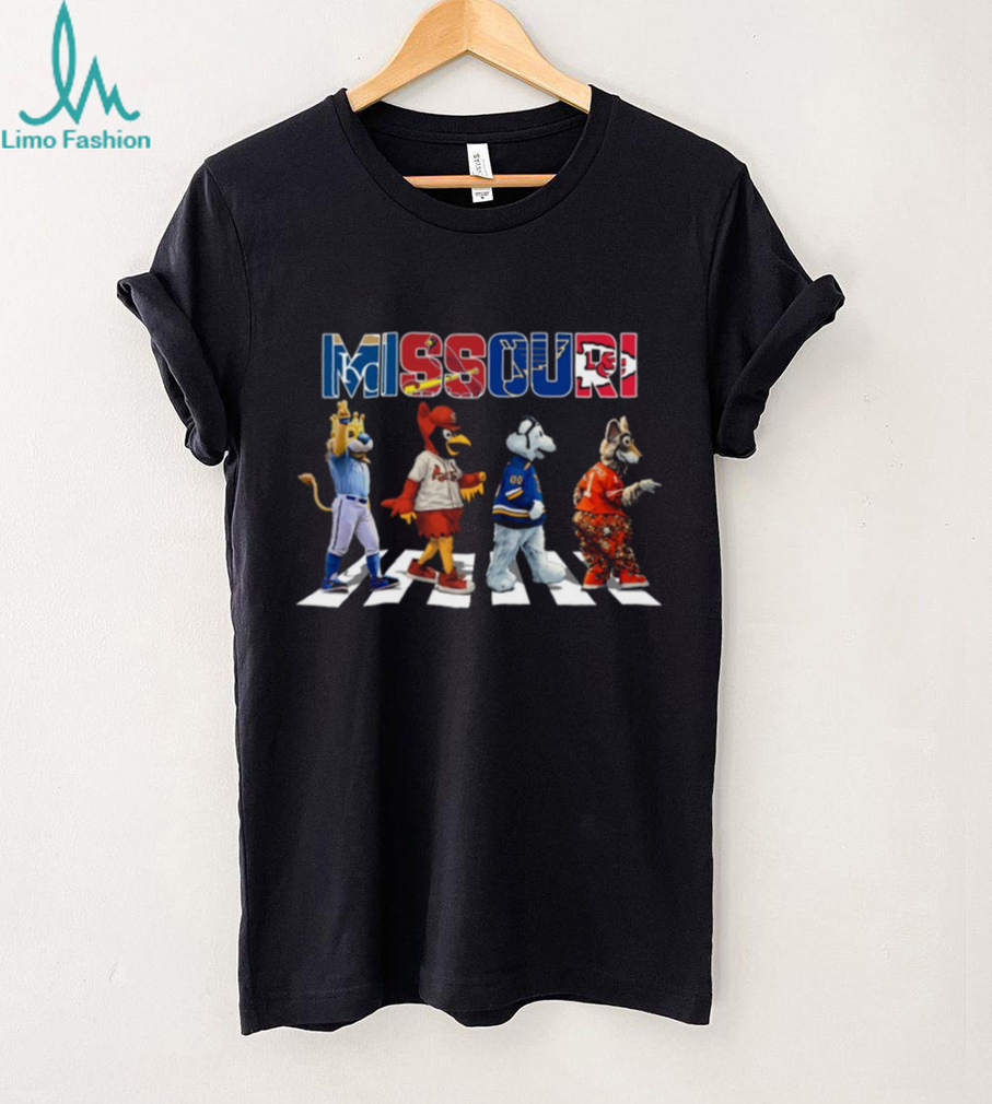 Missouri Sports Mascots Abbey Road Parody T Shirt Missouri Sports Mascots Abbey Road Parody T Shirt