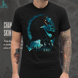 Mythical Fenrir Giant Wolf Norse Runes Graphic T Shirt
