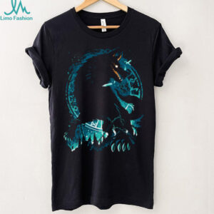 Mythical Fenrir Giant Wolf Norse Runes Graphic T Shirt