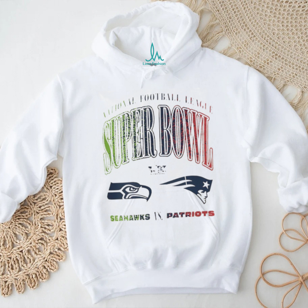 NFL Super Bowl 2026 Seahawks vs Patriots Matchup Graphic T Shirt NFL Super Bowl 2026 Seahawks vs Patriots Matchup Graphic T Shirt