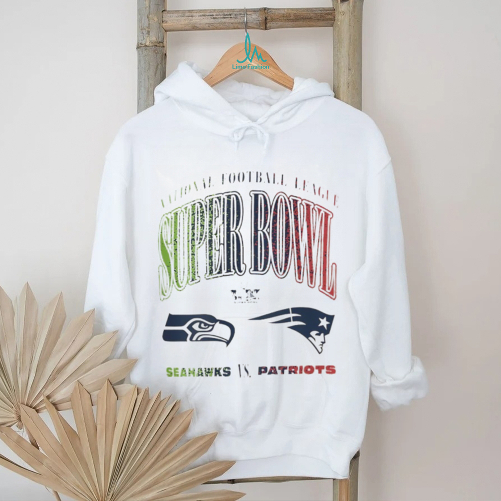NFL Super Bowl 2026 Seahawks vs Patriots Matchup Graphic T Shirt NFL Super Bowl 2026 Seahawks vs Patriots Matchup Graphic T Shirt