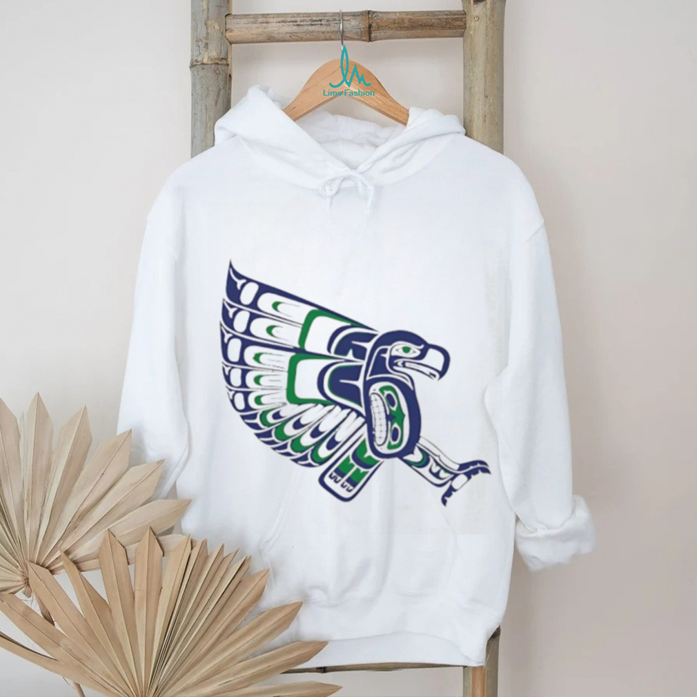 Native American Tribal Art Seattle Seahawks Northwest Coast Style T Shirt Native American Tribal Art Seattle Seahawks Northwest Coast Style T Shirt