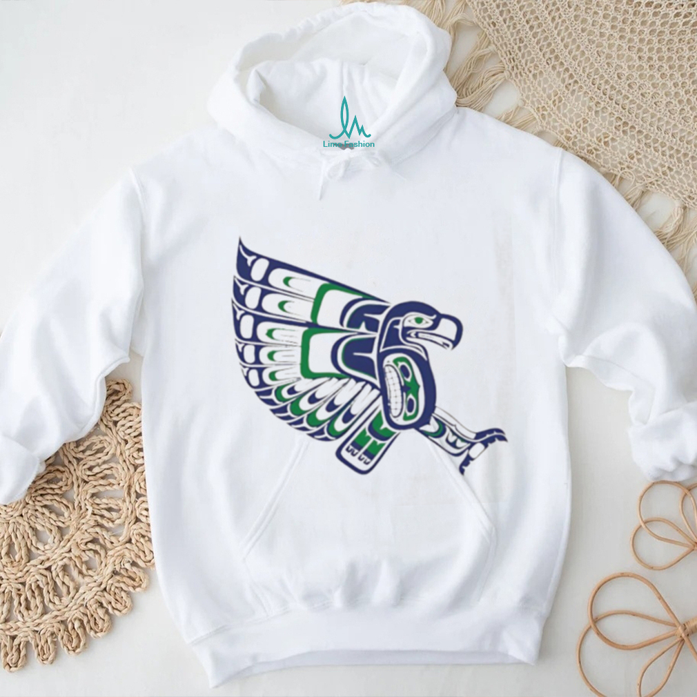 Native American Tribal Art Seattle Seahawks Northwest Coast Style T Shirt Native American Tribal Art Seattle Seahawks Northwest Coast Style T Shirt