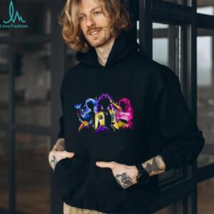 Neon Cyberpunk K Pop Style Silhouette Trio Graphic T Shirt