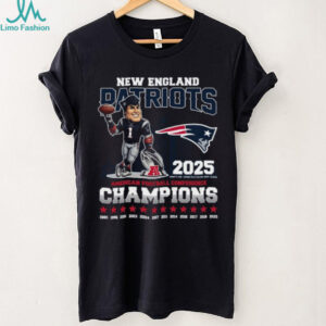 New England Patriots 2025 AFC Champions History Commemorative Shirt
