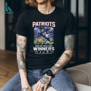 New England Patriots 2025 AFC Wild Card Winners Score 16 3 Los Angeles Chargers Mascot Jan 11 2026 Unisex T shirt