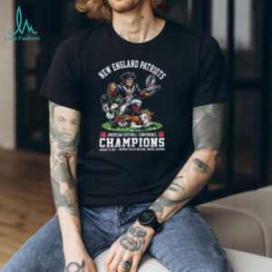 New England Patriots AFC Champions 2026 T Shirt Victory Over Broncos Tee