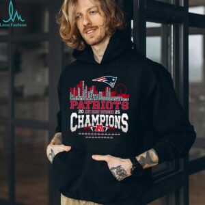 New England Patriots AFC East Division Champions 2025 Skyline Roster T Shirt