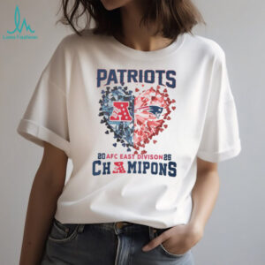 New England Patriots AFC East Division Champions Crystal Heart T Shirt