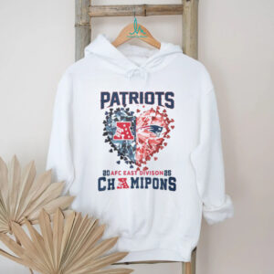 New England Patriots AFC East Division Champions Crystal Heart T Shirt