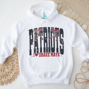 New England Patriots I Heart Drake Maye Coquette Bow T Shirt