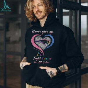 New England Patriots Never Give Up Fight Cancer In All Colors T Shirt