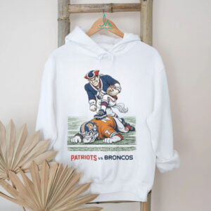 New England Patriots vs Denver Broncos Mascot Rivalry Football T Shirt