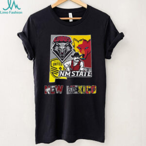 New Mexico College Sports Crossover T Shirt Lobos & Aggies United