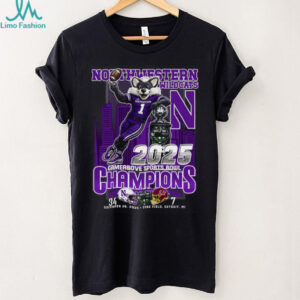 Northwestern Wildcats 2025 GameAbove Sports Bowl Champions Mascot T Shirt Northwestern Wildcats 2025 GameAbove Sports Bowl Champions Mascot T Shirt