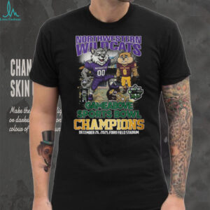 Northwestern Wildcats vs Central Michigan Chippewas GameAbove Sports Bowl Champions 2025 T Shirt