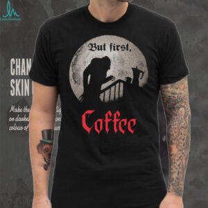 Nosferatu Vampire “But First, Coffee” Gothic Horror T Shirt