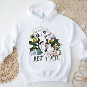 Not Dead Just Tired Opossum Playing Possum Floral Graphic T Shirt