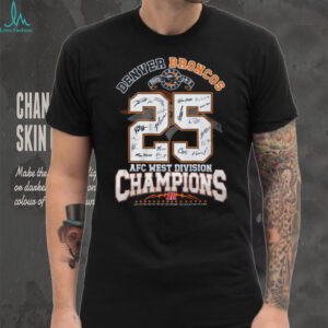 Official Denver Broncos 2025 Division Champions Commemorative T Shirt Official Denver Broncos 2025 Division Champions Commemorative T Shirt