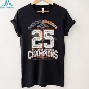 Official Denver Broncos 2025 Division Champions Commemorative T Shirt