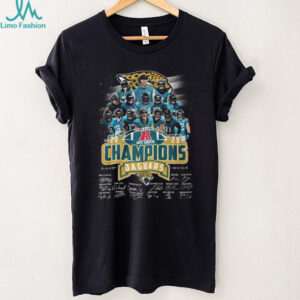 Official Jacksonville Jaguars NFL AFC South Champions 2025 Players And Coach Signatures Shirt