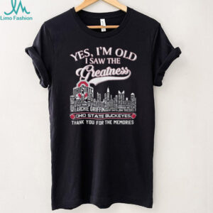 Ohio State Buckeyes Greatness Memories Names and Skyline T Shirt