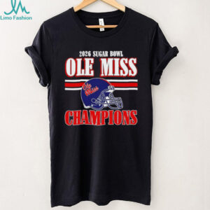 Ole Miss Rebels Football 2026 Sugar Bowl Champions helmet logo shirt