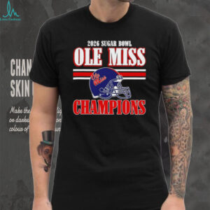 Ole Miss Rebels Football 2026 Sugar Bowl Champions helmet logo shirt
